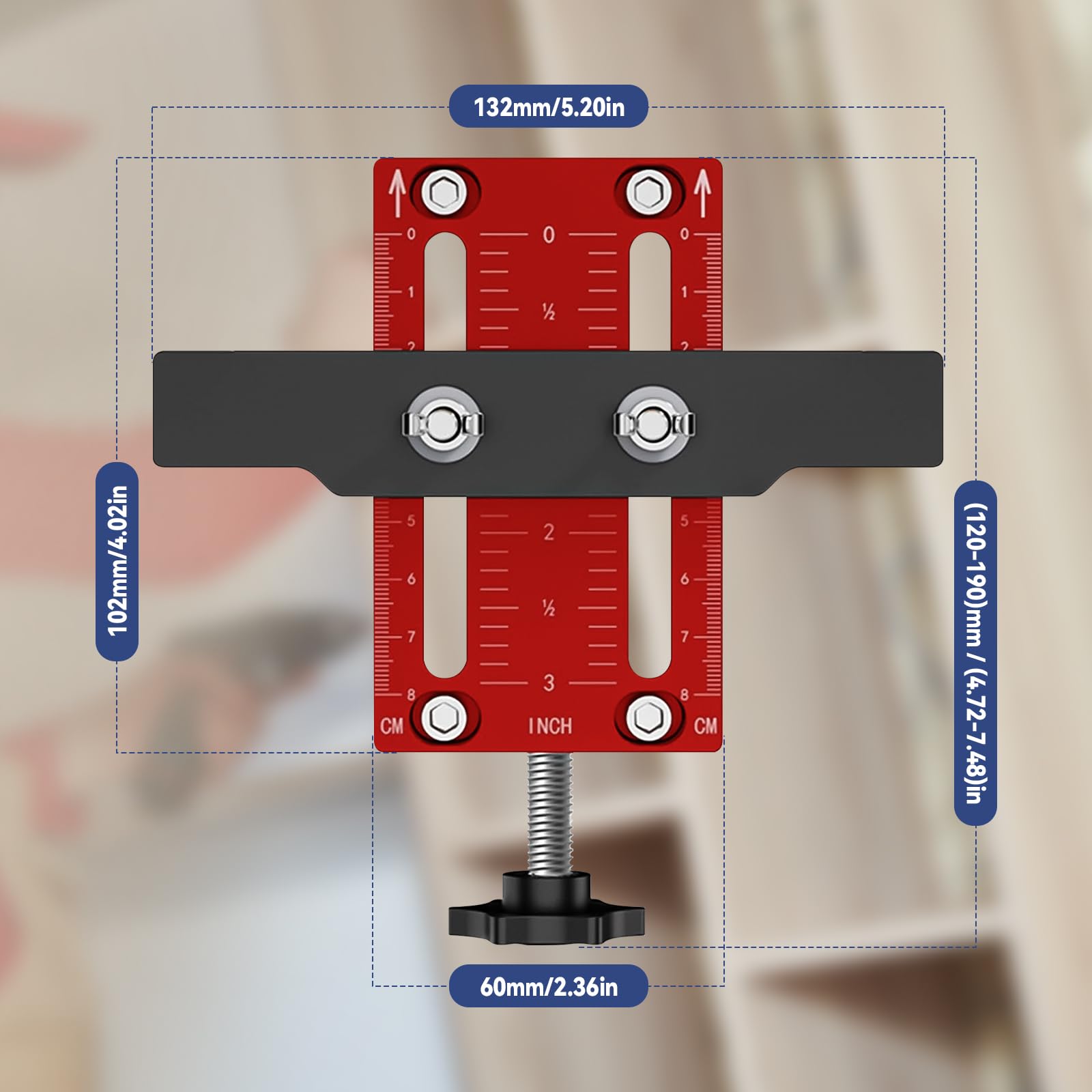 Kastdeur Montage Mal, Verstelbare Kastdeurinstallatie Positioner Positioneringsgereedschap Houtbewerkingsniveau