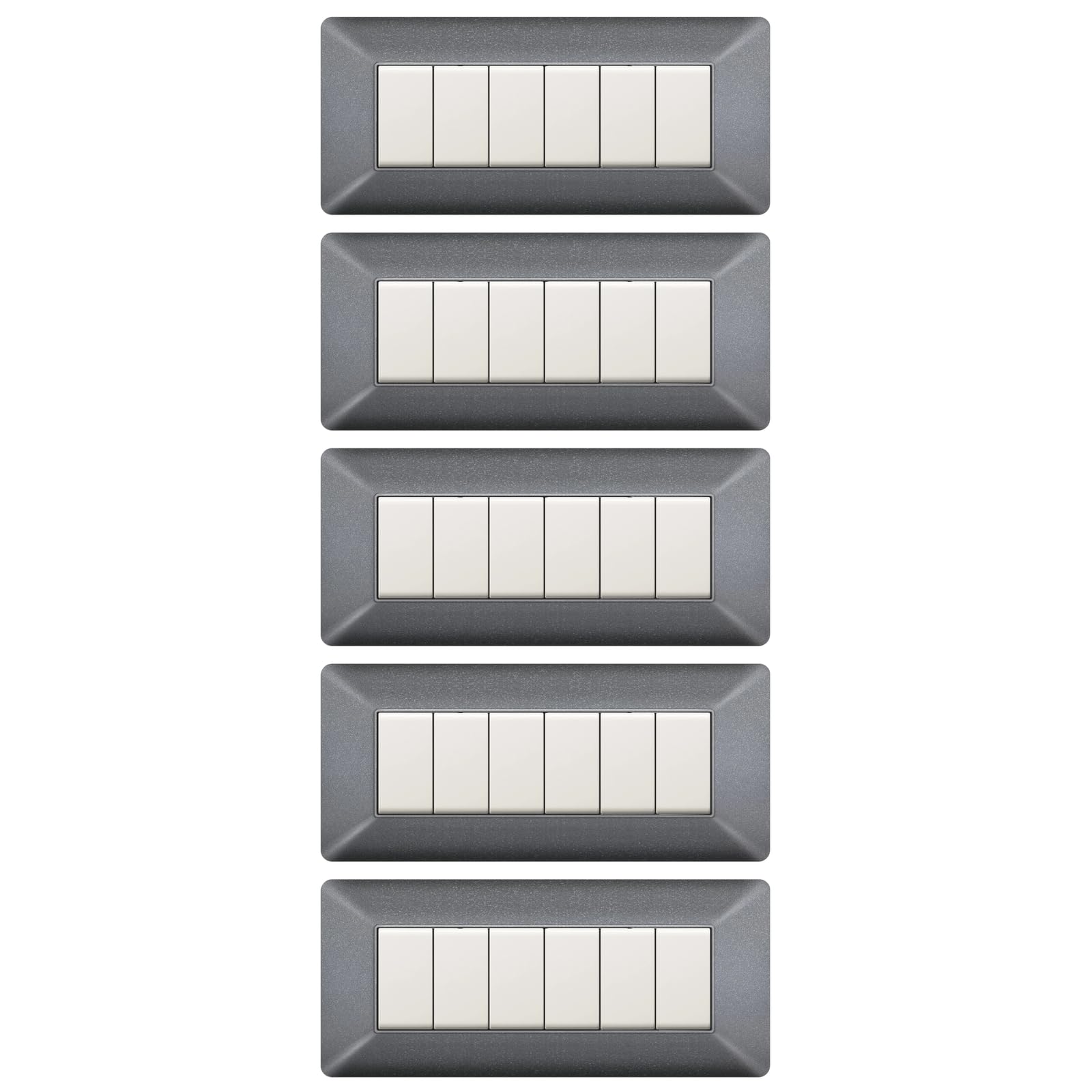 Plaques de rechange 6 modules compatibles BTicino Matix pour rénover vos murs