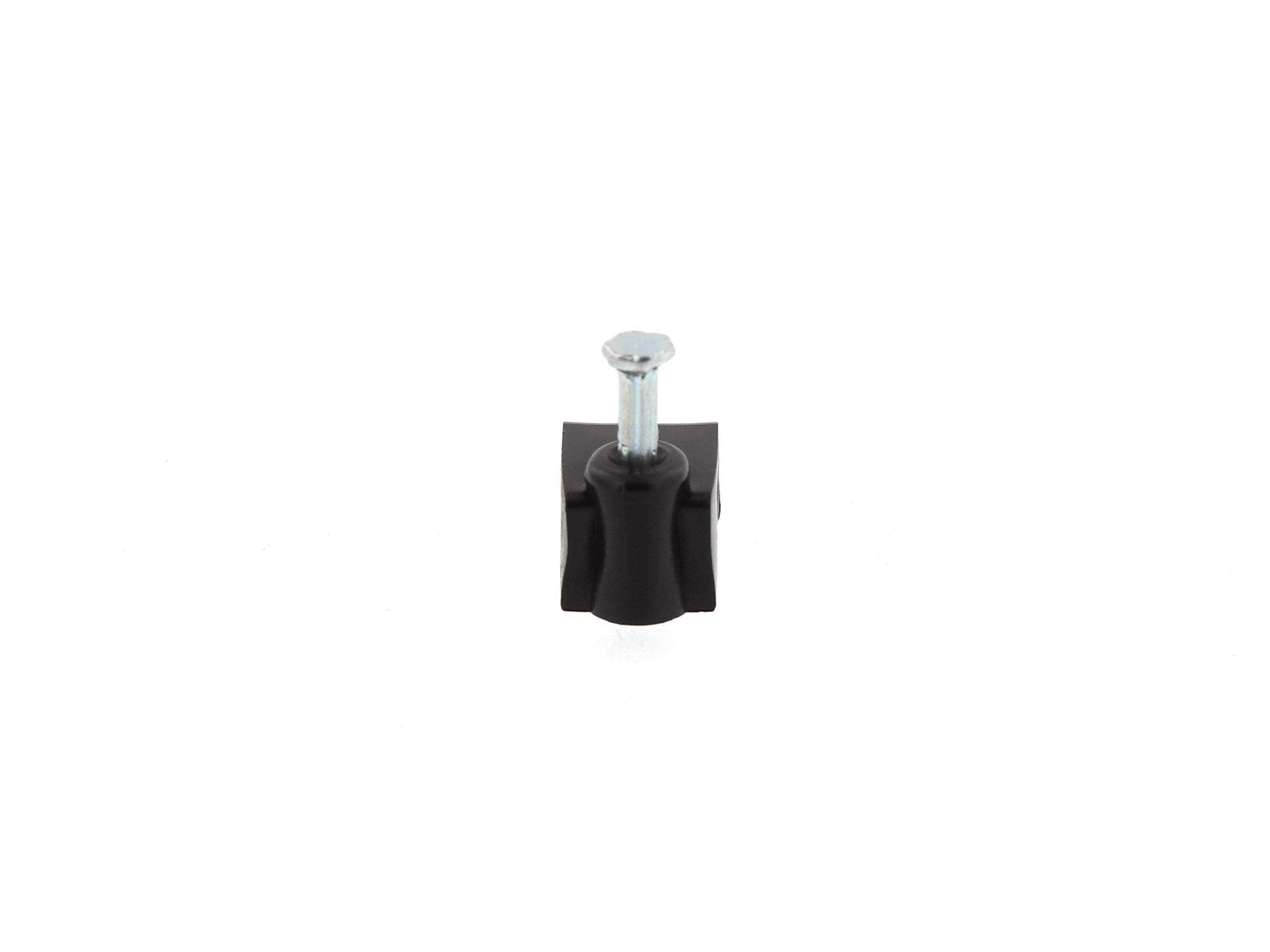 Lot De 100+ Clips Pour Fixer Câbles Plats - Avec Clous - Pour Intérieur/extérieur - Couleur Noire - 2