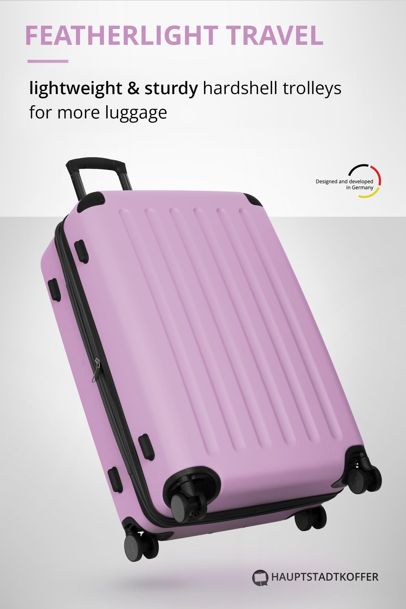 HAUPTSTADTKOFFER - Spree - Maleta rígida, Trolley expandible, Equipaje de Viaje, 4 Ruedas Dobles, TSA, 65 cm, 74 litros, Champán — view 491