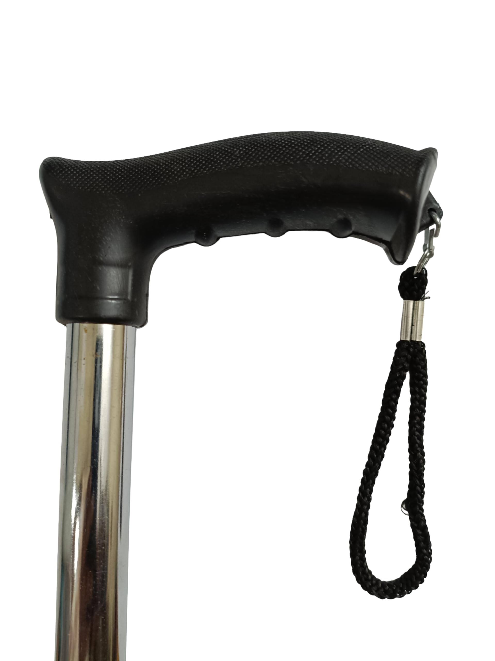 Premium Black Walking Stick Handle, Inner Diameter 22MM, Ergonomic Design with Braided Cord, Replacement Grip for Mobility Aid-image-16