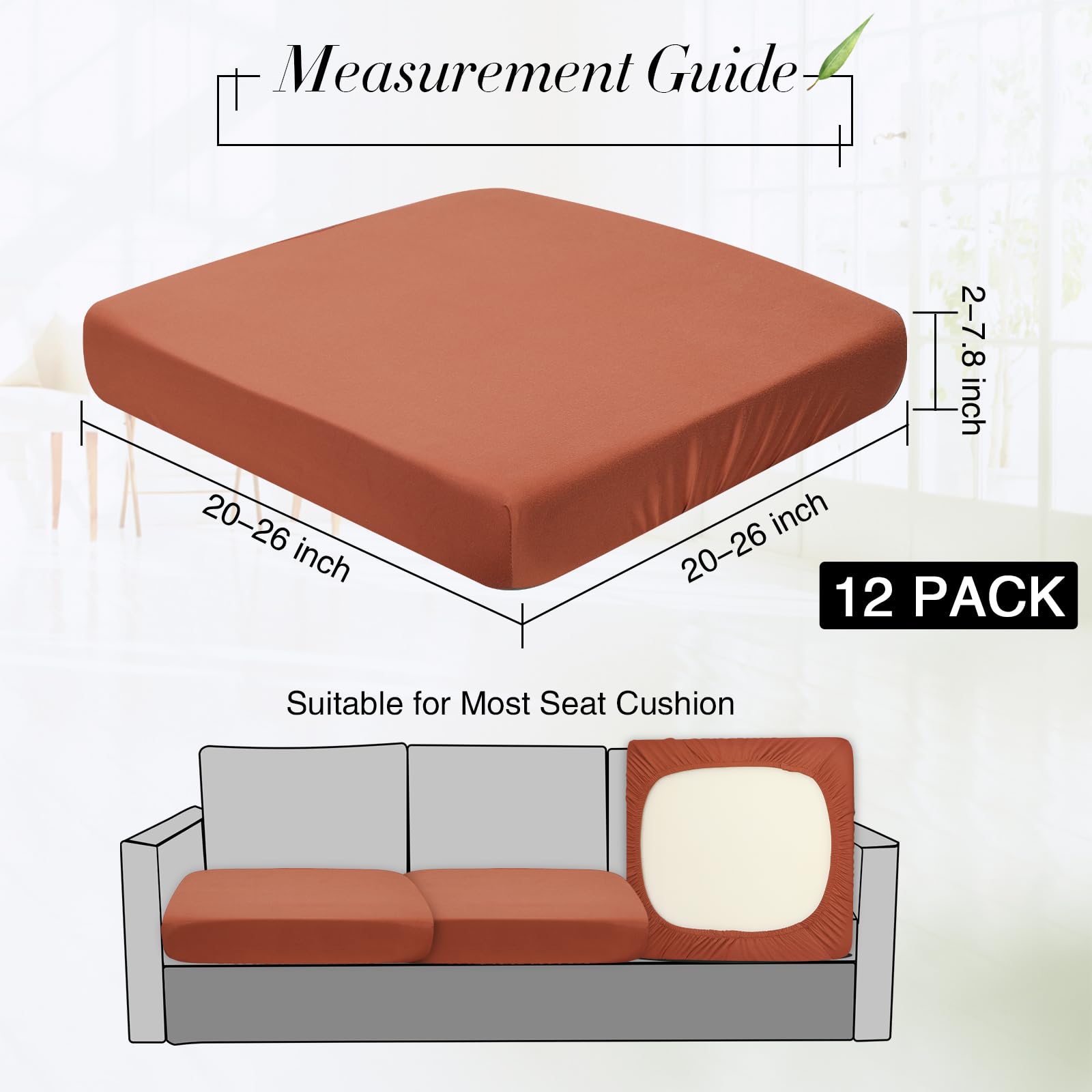 Snapklik.com : Newwiee 12 Pcs Patio Outdoor Cushion Covers Replacement