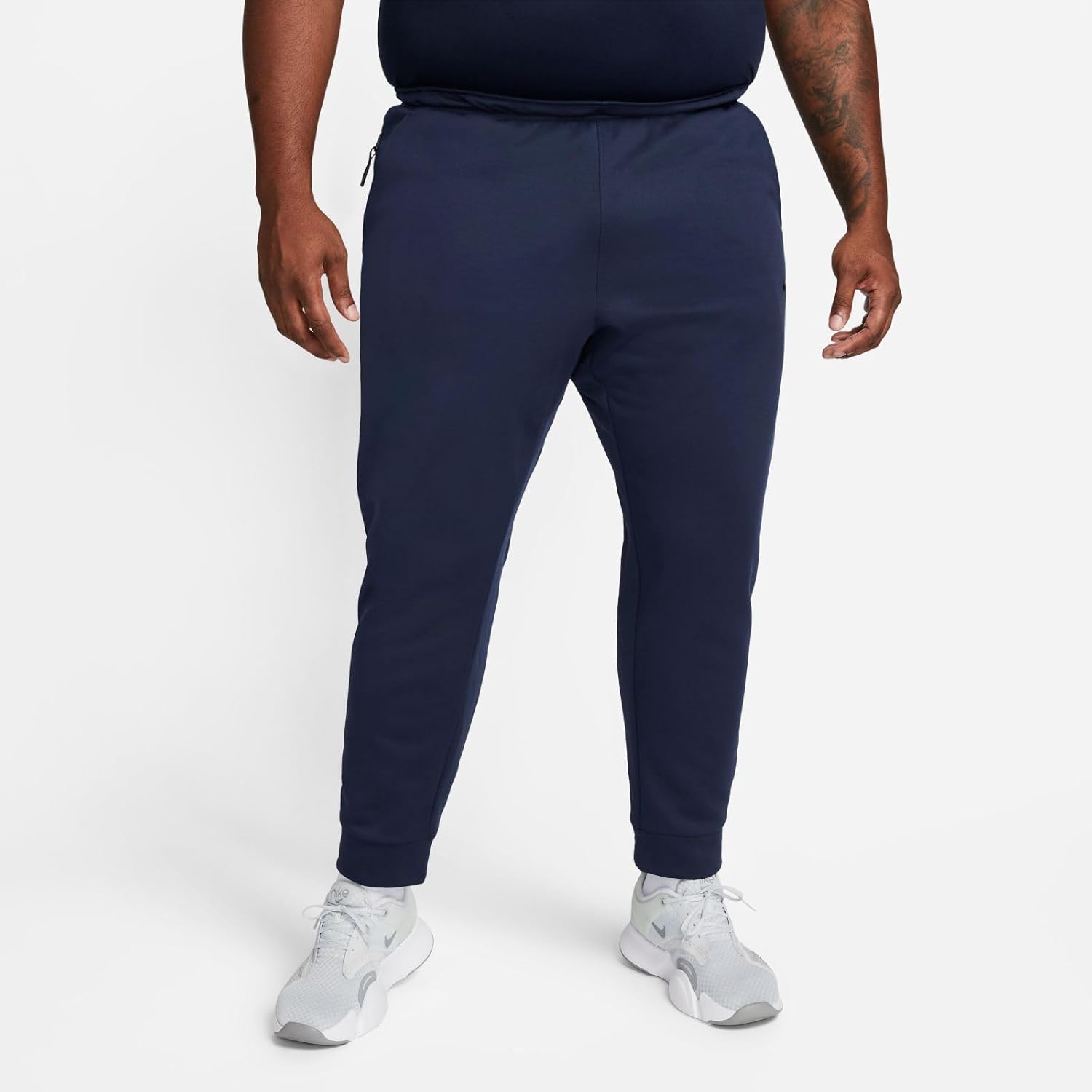 Nike Men's Therma-Fit Tapered Training Pants (US, Alpha, Large, Regular, Regular, Obsidian/Obsidian/Black) - Image 2