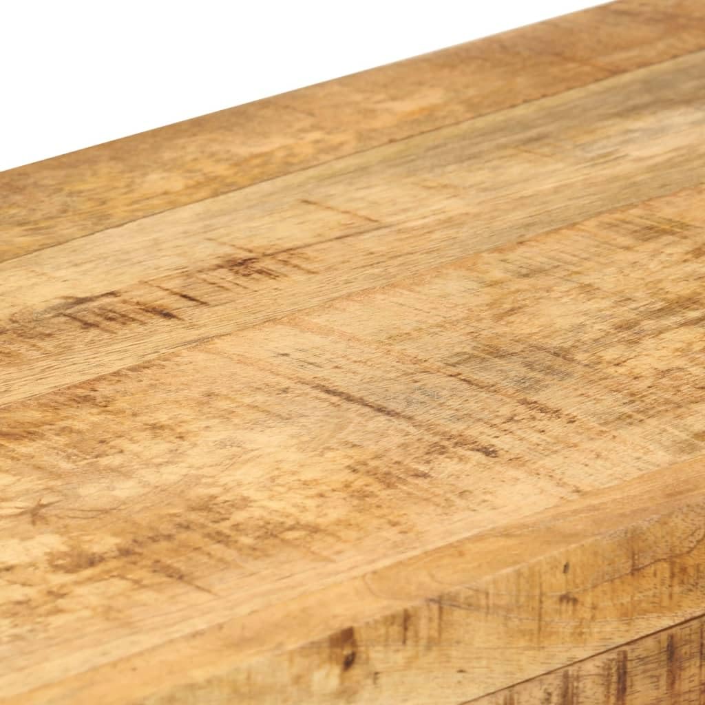 vidaXL Mango Mesa Entrada Consola Recibidor Madera Acero Galvanizado Mesita Auxiliar 3 Cajones Pasillo Vestíbulo Comedor Teléfono Llaves Mueble Bufé
