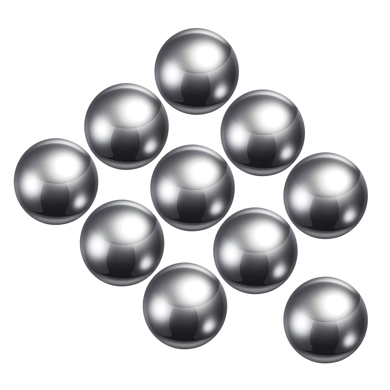 10pcs Precision Balls - [25mm] Carbon Steel for Bearings Valves Use, Solid