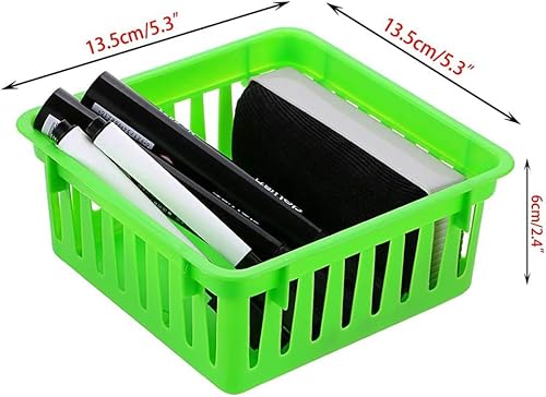 Miniatura 2 de Fulanfudi Paquete de 24 canastas de plástico pequeñas y coloridas para el aula, canastas pequeñas de plástico coloridas para el aula, 24 cestas de