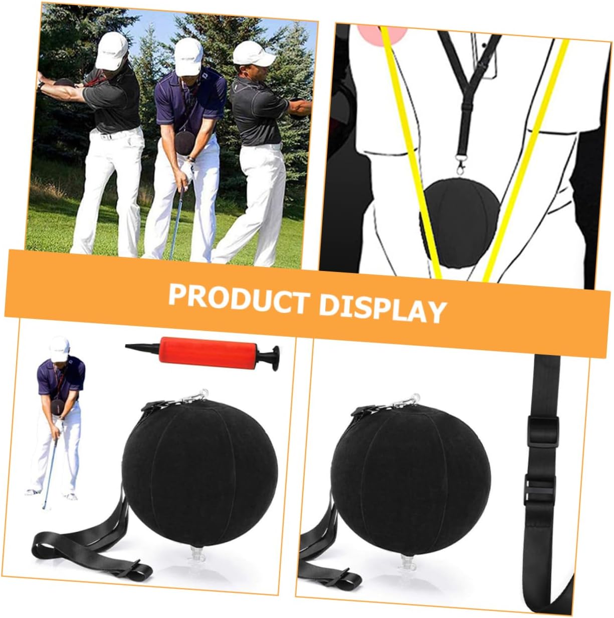 Hemoton Swing Posture Exerciser Golf Swing Trainer Golf Training Golfing Swing Aid Golf Assistive Device
