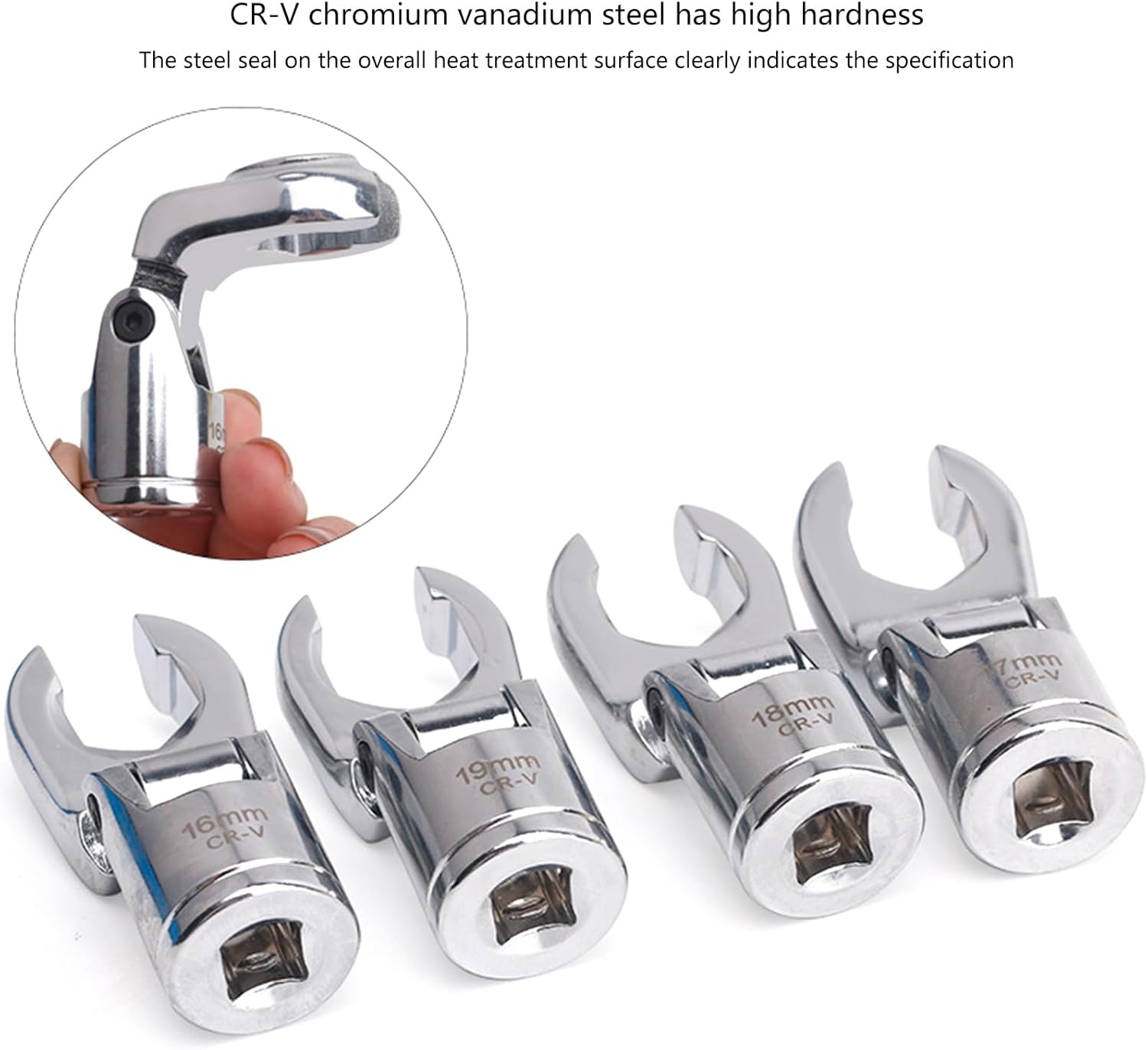 Flexible Head Nut Wrench Spanner Set Precisions Machined Jaw Suitable for Secure Grip Car Brake Pipe Auto Repair Equipment