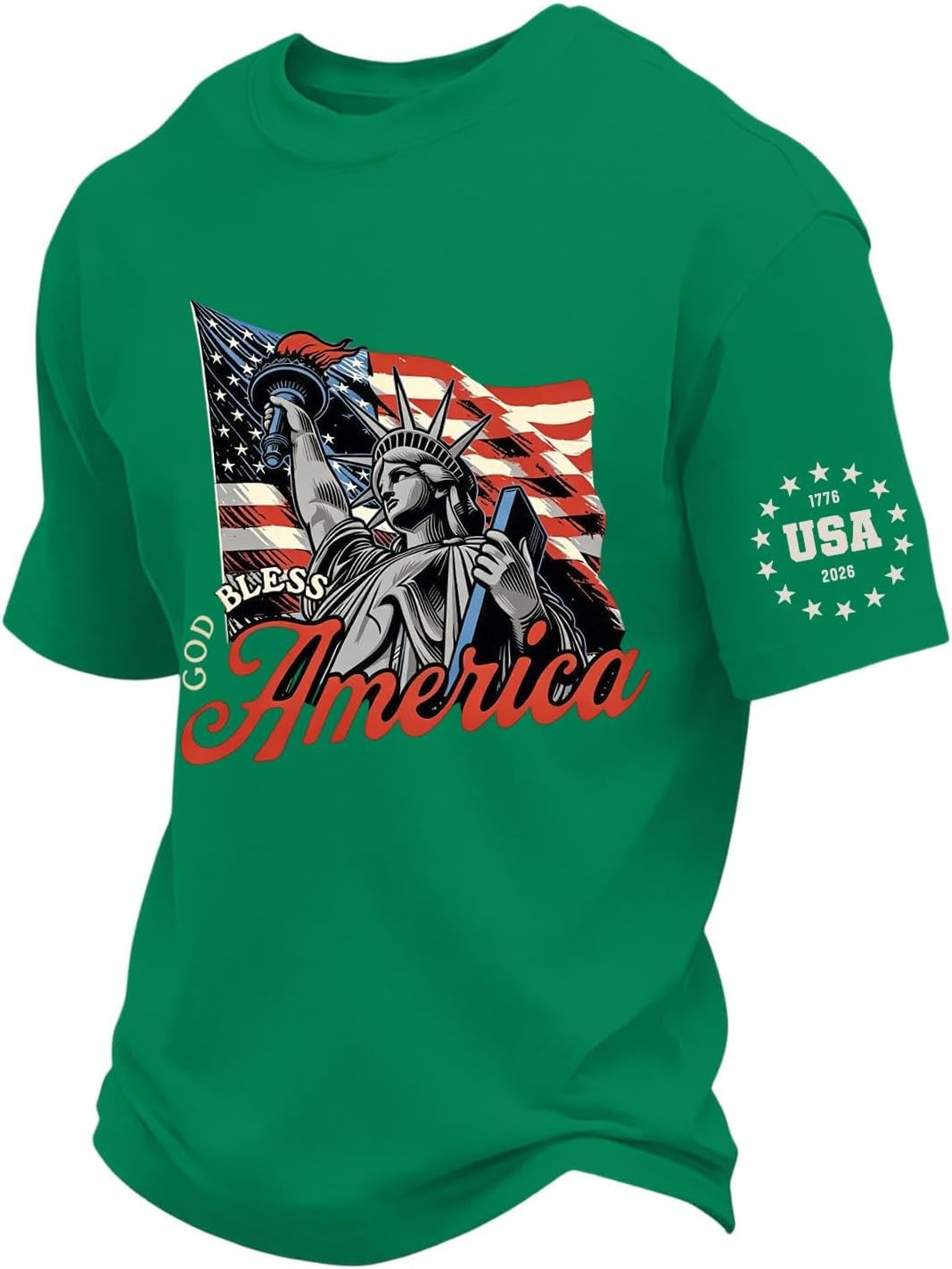 RTRDE 250th Anniversary USA Shirts for Men Short Sleeve 1776-2026 250 Years Independence Day Flag Print Shirts, S-5XL