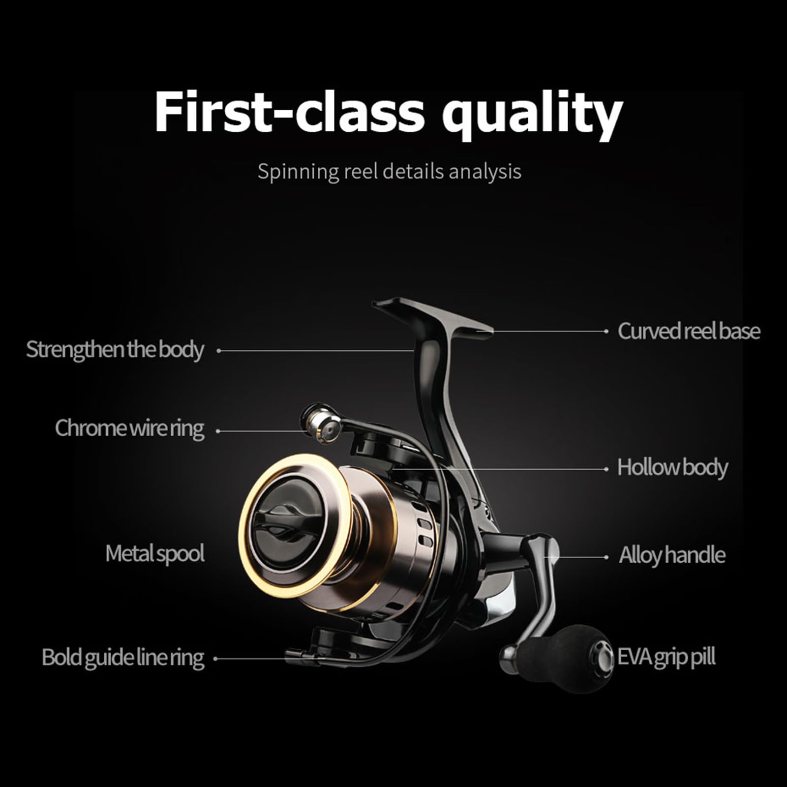Mulinello 22LBs Drag HE1000-7000 - Mulinello professionale per pesca alla carpa, rapporto di trasmissione 5, 2:1, pesca Sea Tackle