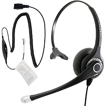 Desk phone headset - Superb Sound Professional Monaural corded phone headset Compatible with Polycom, Cisco,Avaya/Lucent, Nortel,Polycom,Samsung,Mitel and Most IP Phones