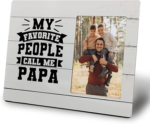 Mancheng-zi Marco de fotos Papa de 4 x 6 pulgadas, regalos de papá para cumpleaños, Navidad de parte de hija e hijo, My Favorite People Call Me