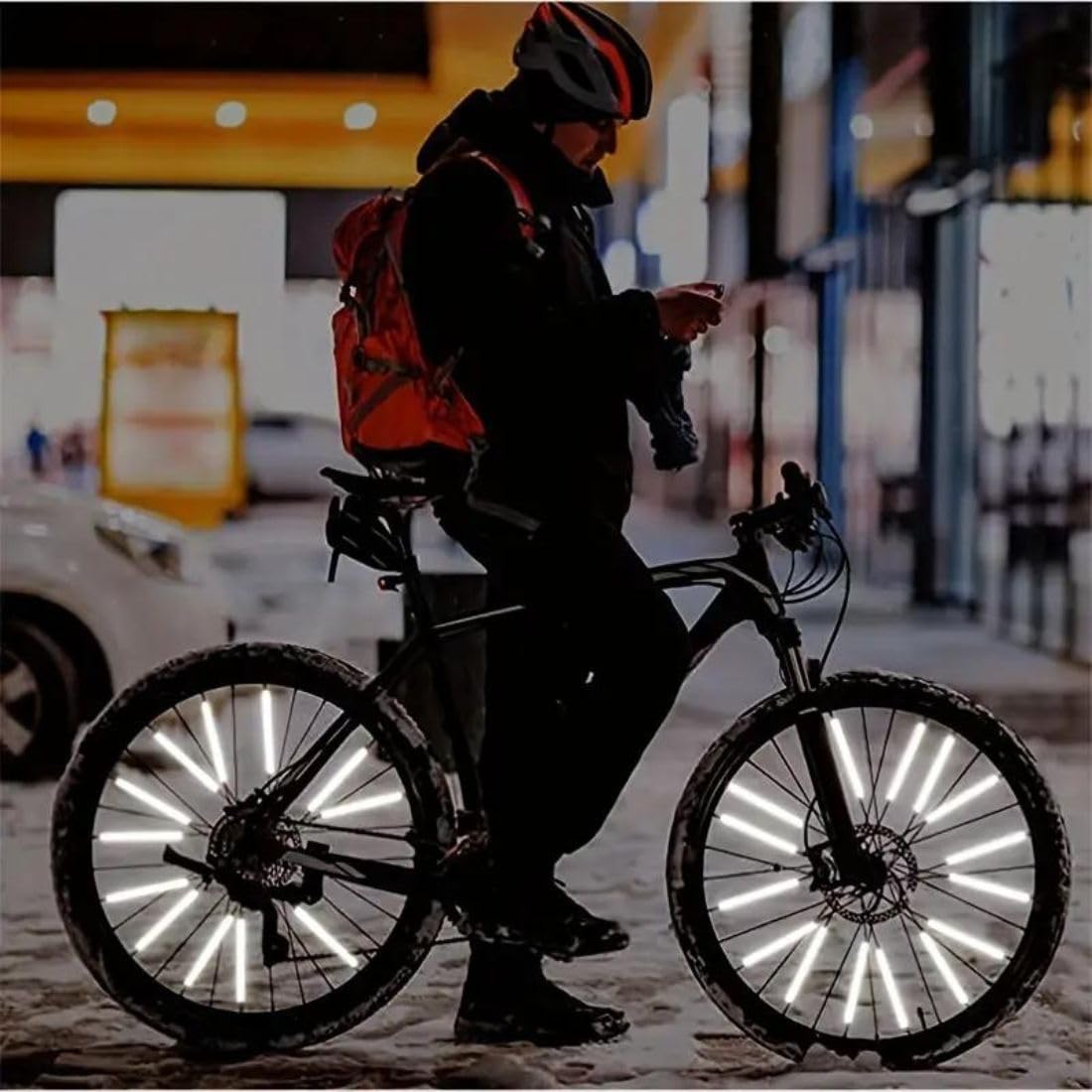 YEIPIS Cycle Wheel Light | Cycle Spoke Lights tyre | Cycle Spoke Lights for Wheels | Cycle Spoke Light Reflective Clips Bicycle Wheel Reflectors | Cycle Accessories Universal Cycle Gadgets(12pcs) 2