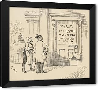 ArtDirect Closed on account of the expiration of the XLVIIth Congress. Point with pride to the tariff problem (unsolved). Custom Framed Art Print Giclee Print or Canvas Options with Various Sizes and Customization by Thomas Nast