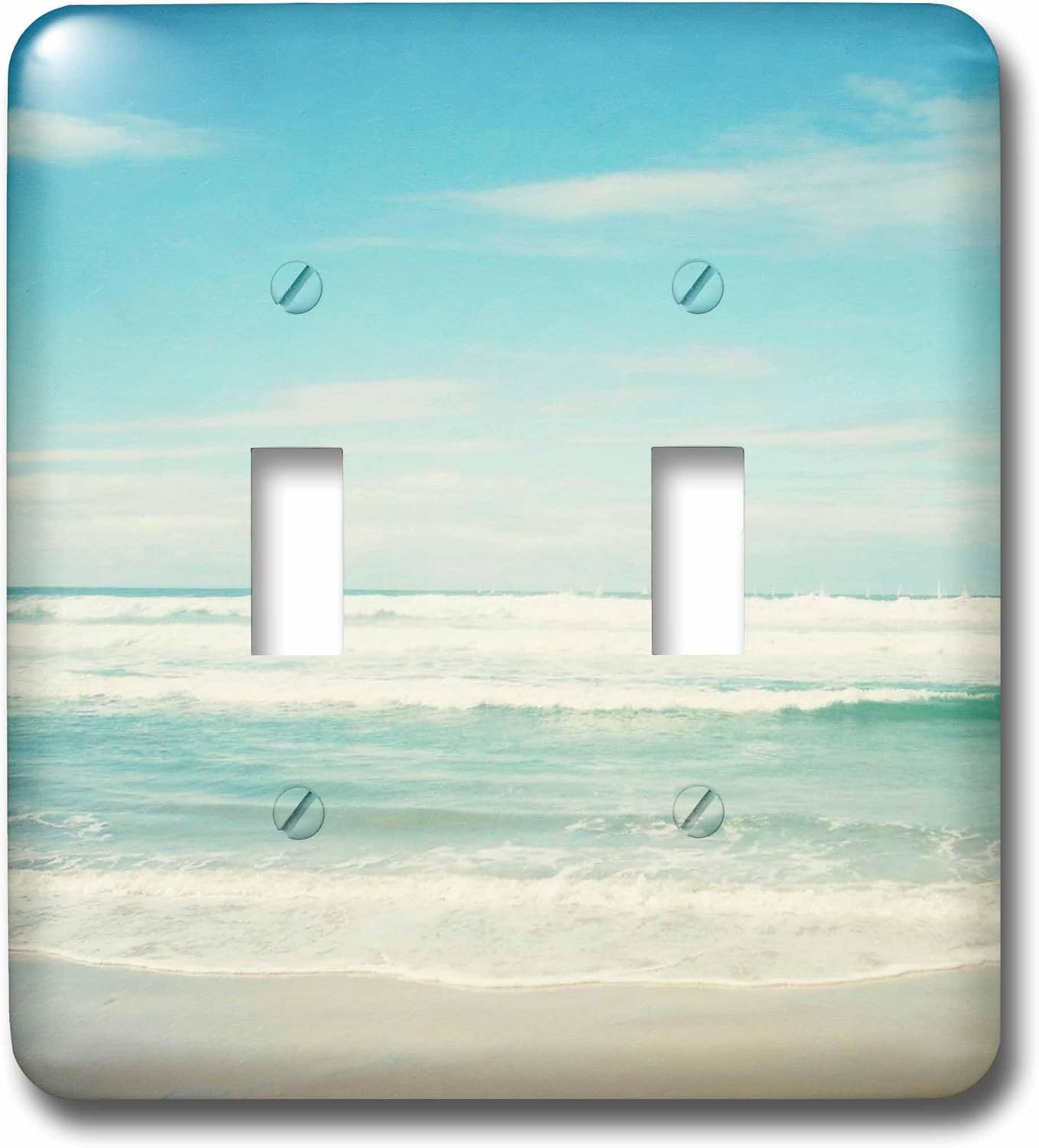 3dRose lsp_164479_2 Gentle Ocean Waves Beach Theme Art Light Switch Cover