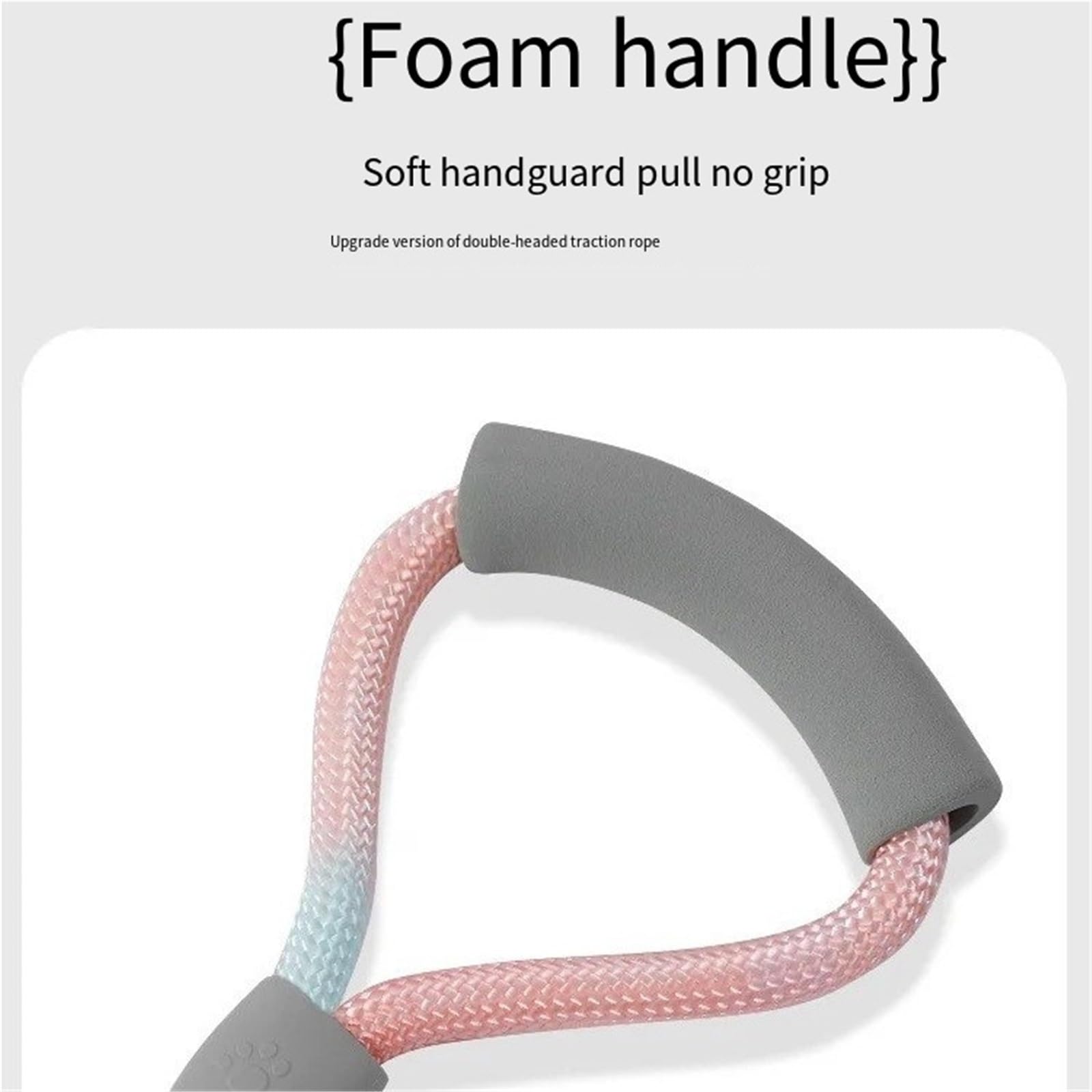 Guinzaglio per cani a doppia testa anti-impigliamento con due guinzagli per animali domestici di colore sfumato (giallo, 1,2 cm, 0,8 m, 1 cm, 0,6 m)