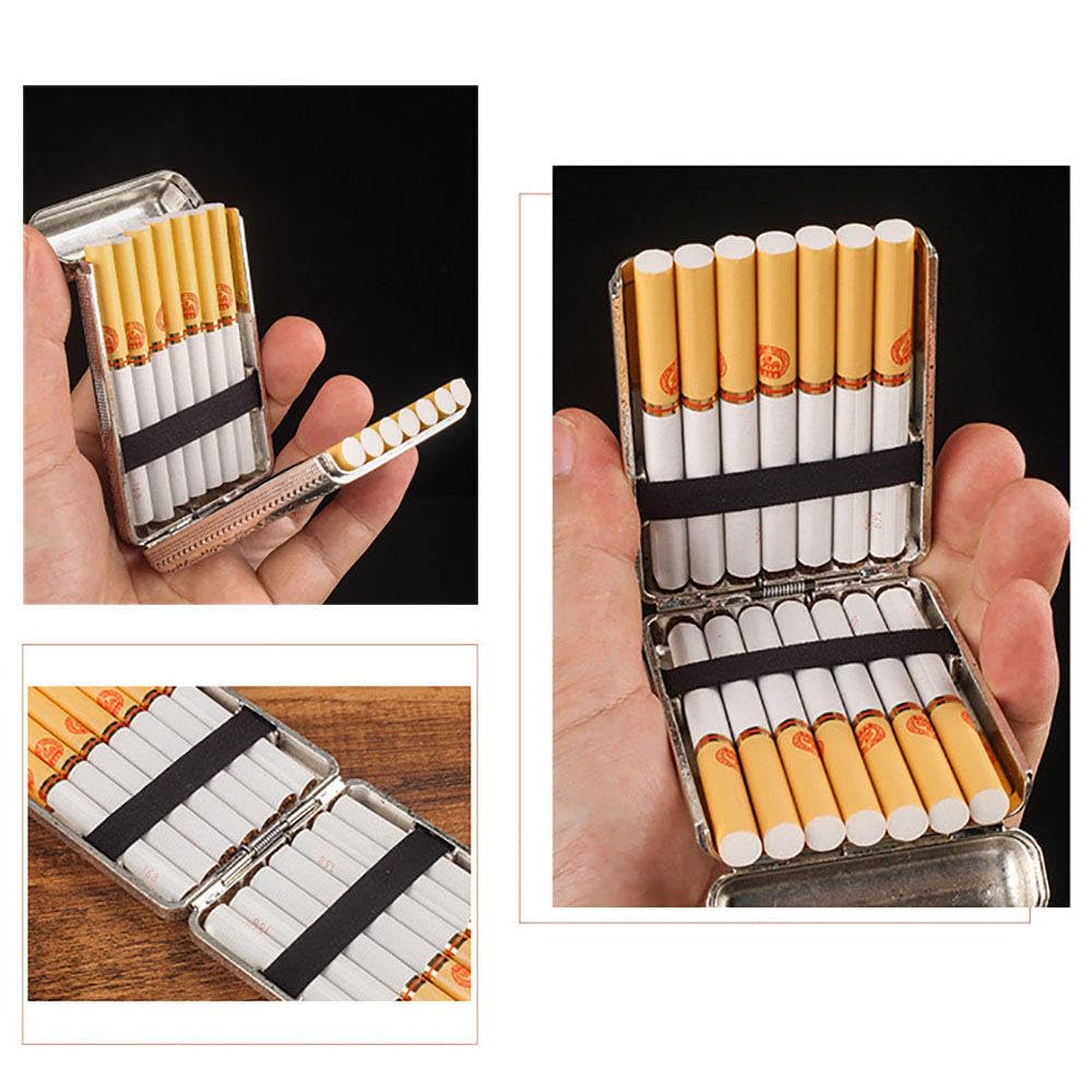 Amazon.com: Cigarette Case 14 Capacity, Three Open Alloy Retro Metal Cigarette  Case Box, Ultra-Thin Creative 3-Sided Carved Cigarette Holder Case,  Portable Pressure-Proof, For Men And Women,Black : Industrial & Scientific
