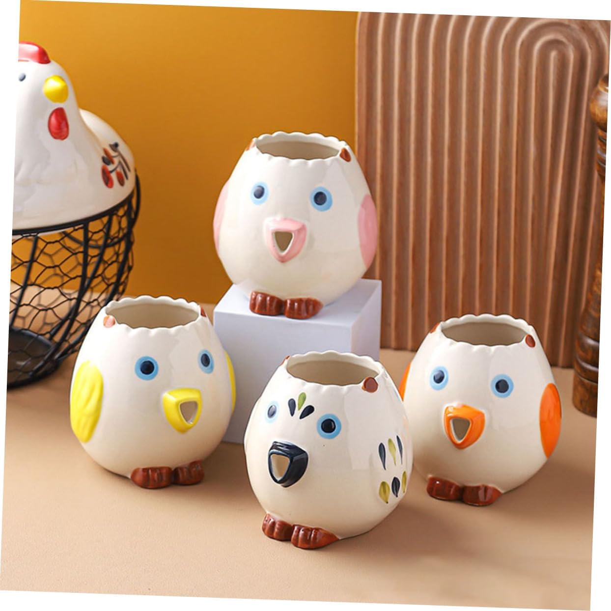 Ceramic Egg White Separator Yolk Separator for Poached Eggs Funny Tool