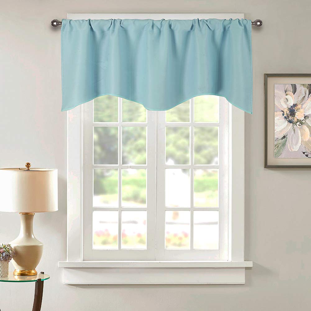 Tenda A Mantovana Healbrighting, Strisce Verticali Blu Navy, Rosso Scuro E Grigio, 132x45 Cm, Per Cucina E Camera Da Letto