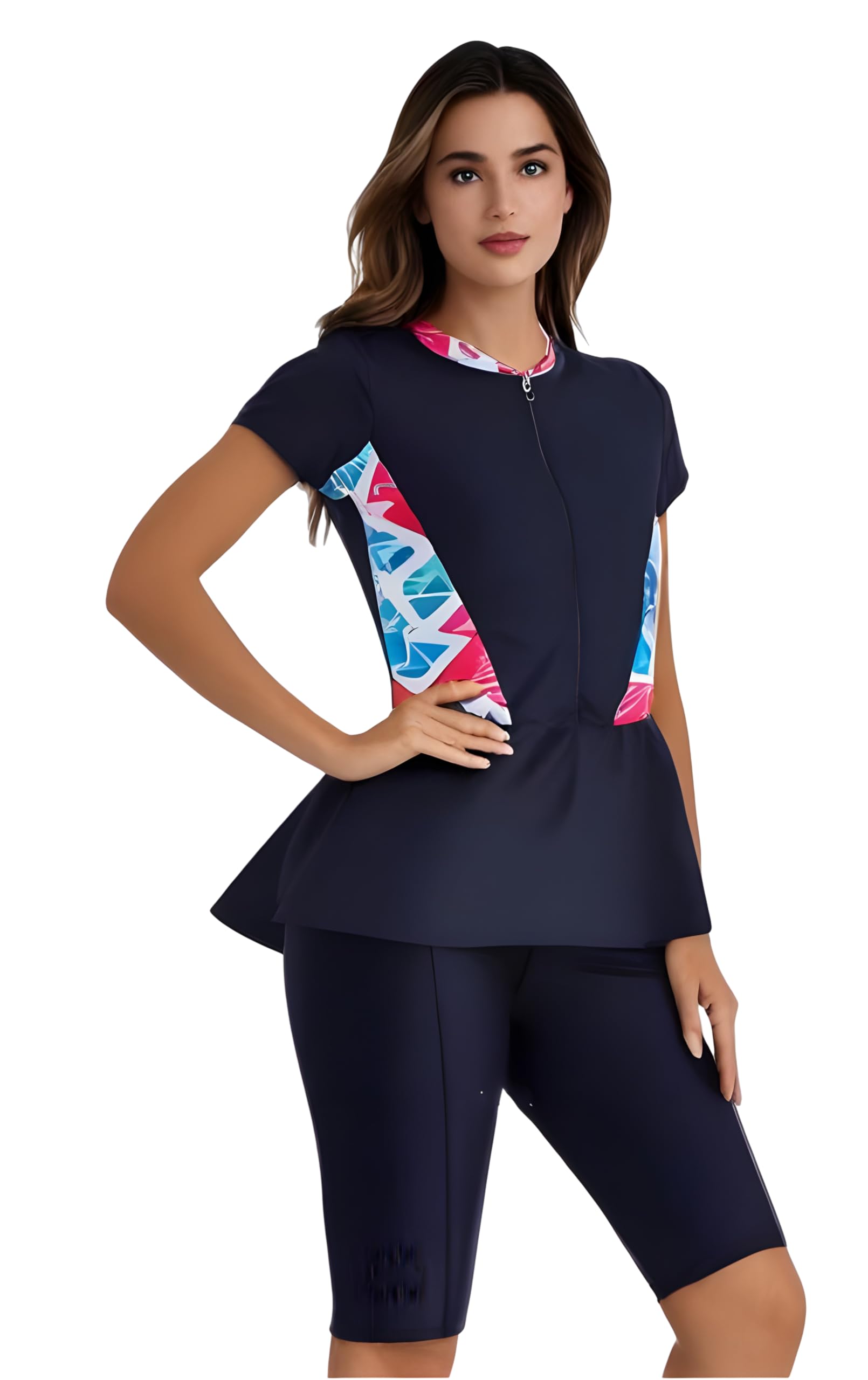 4 Way Black Swimwear for Women/Swimming Costume for Women/for Sensitive Skin Beachwear/streachable-image-4