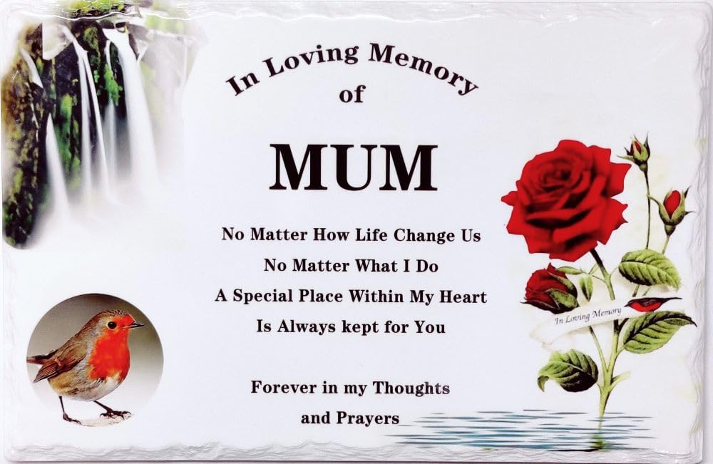 In Memoriam Tile Plaque - In loving memory of MUM
