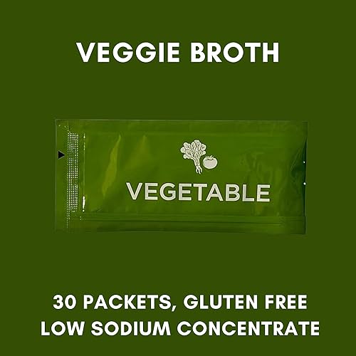Miniatura 3 de Savory Choice - Paquete de concentrado de caldo de verduras reducido en sodio (paquete de 30), con carrito de caldo de verduras y 9 recetas de sopa