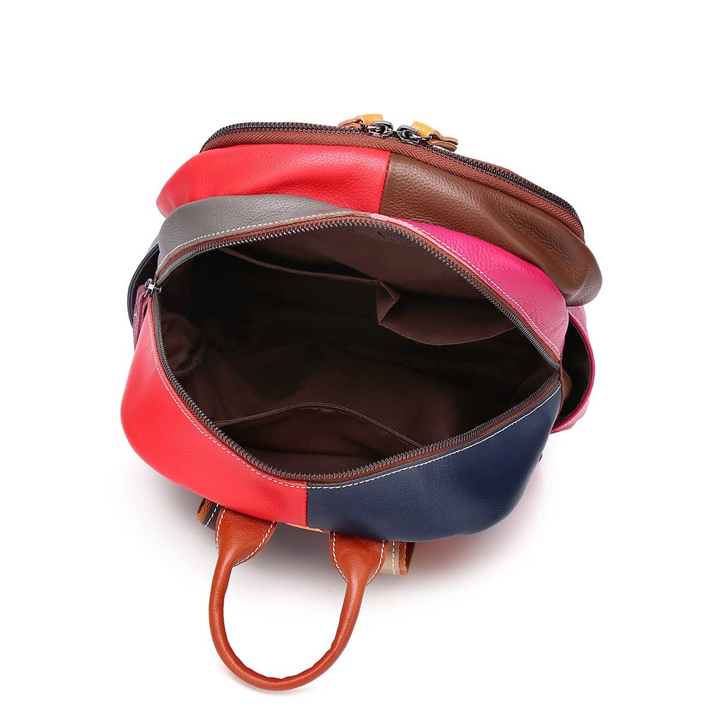 Amazon.com | Segater Genuine Leather Backpack Multi-color