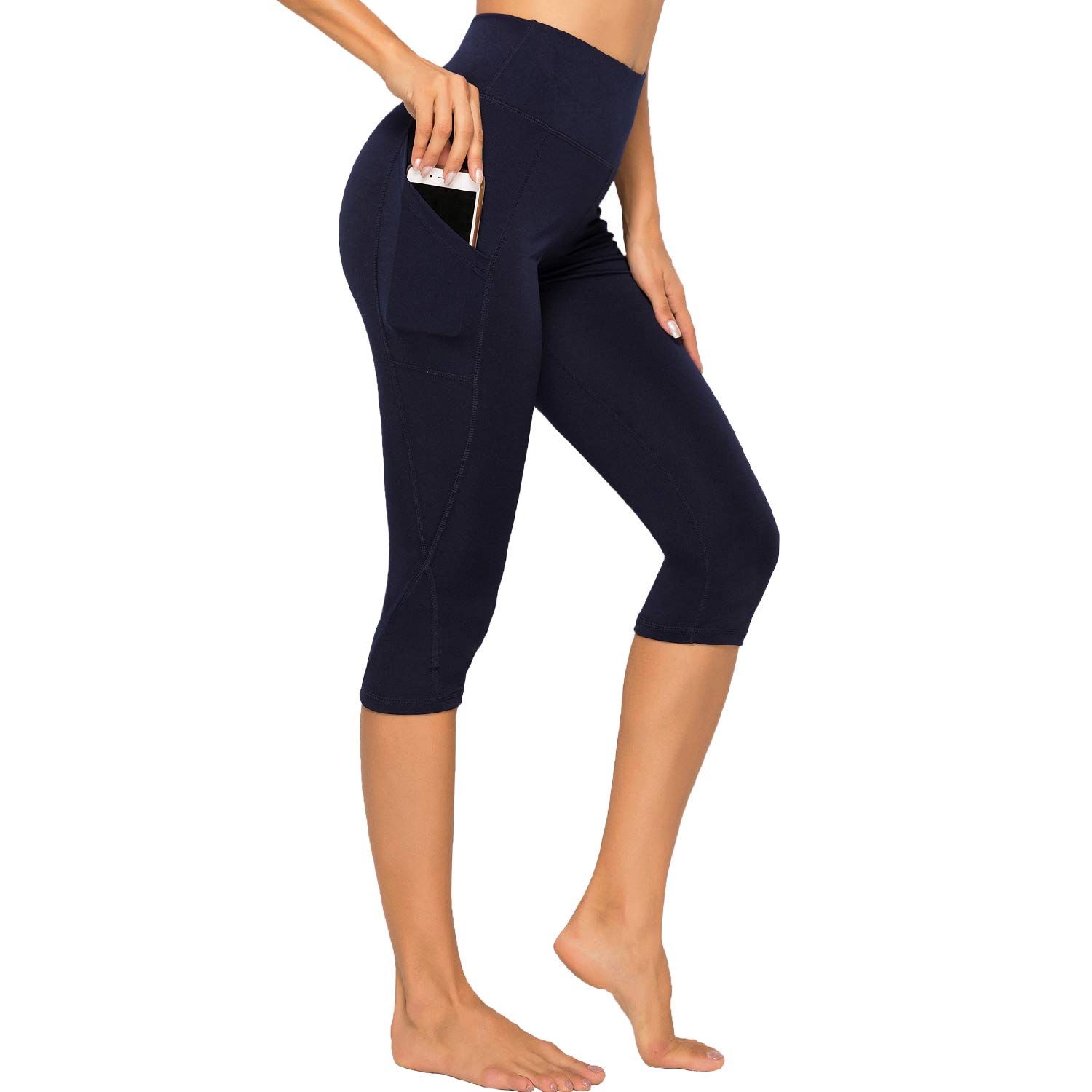 FITTOO Womens Yoga Capris Leggings Pockets Workout Pants