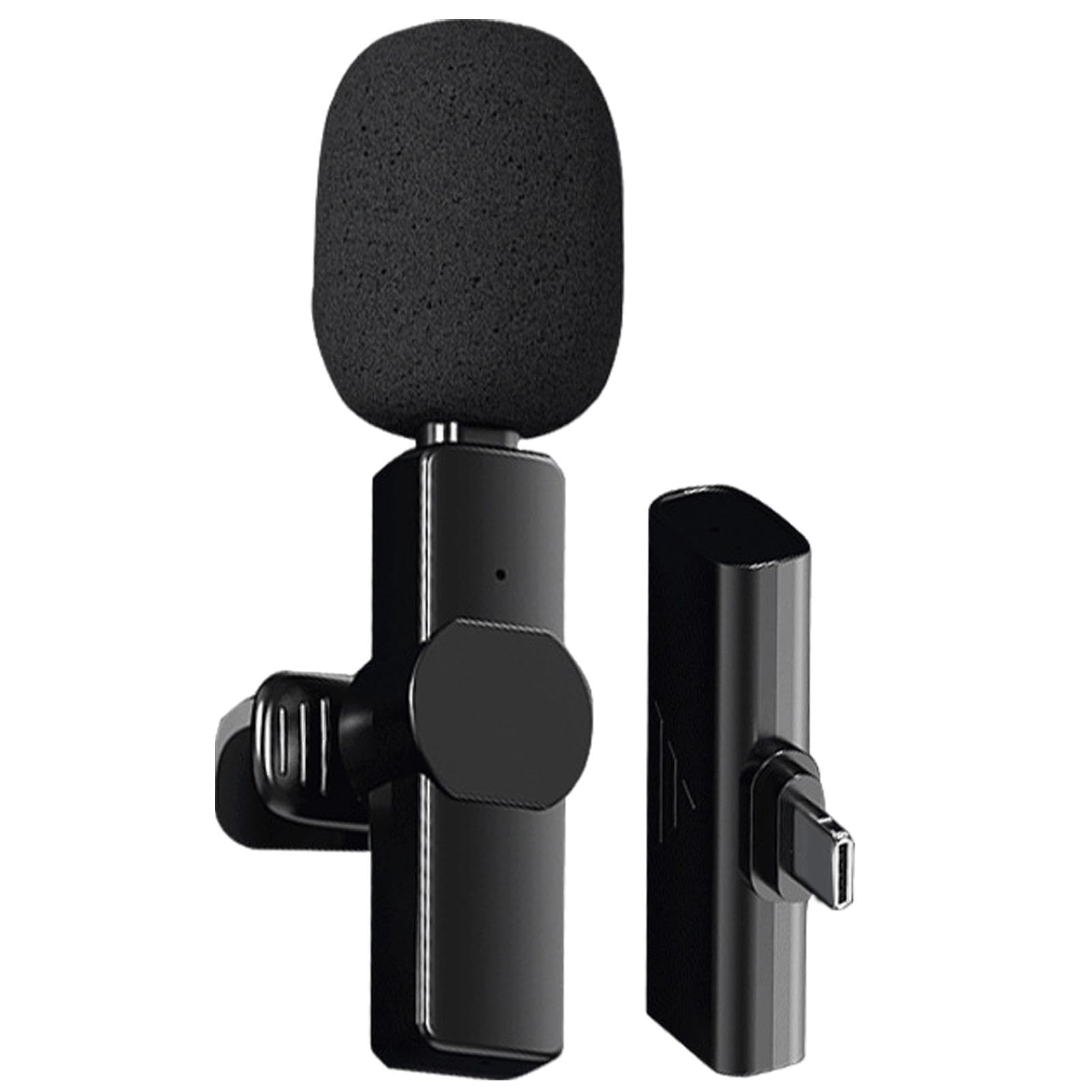 Wireless Microphone, Small Wireless Microphone | Necktie Microphone For Podcasts, Phones, Ultra Low Latency Portable Microphone For Video Recording And Live Streaming