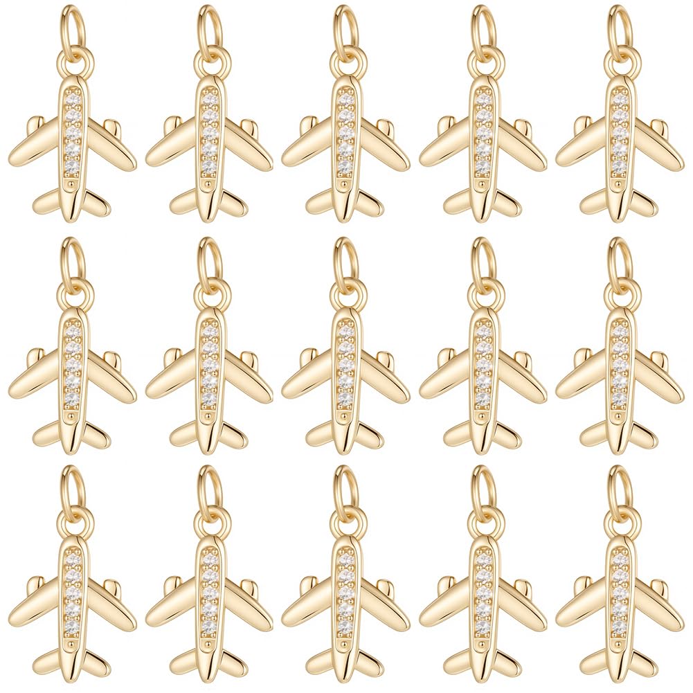 Breloque avion en or 18k pour créer un cadeau de départ