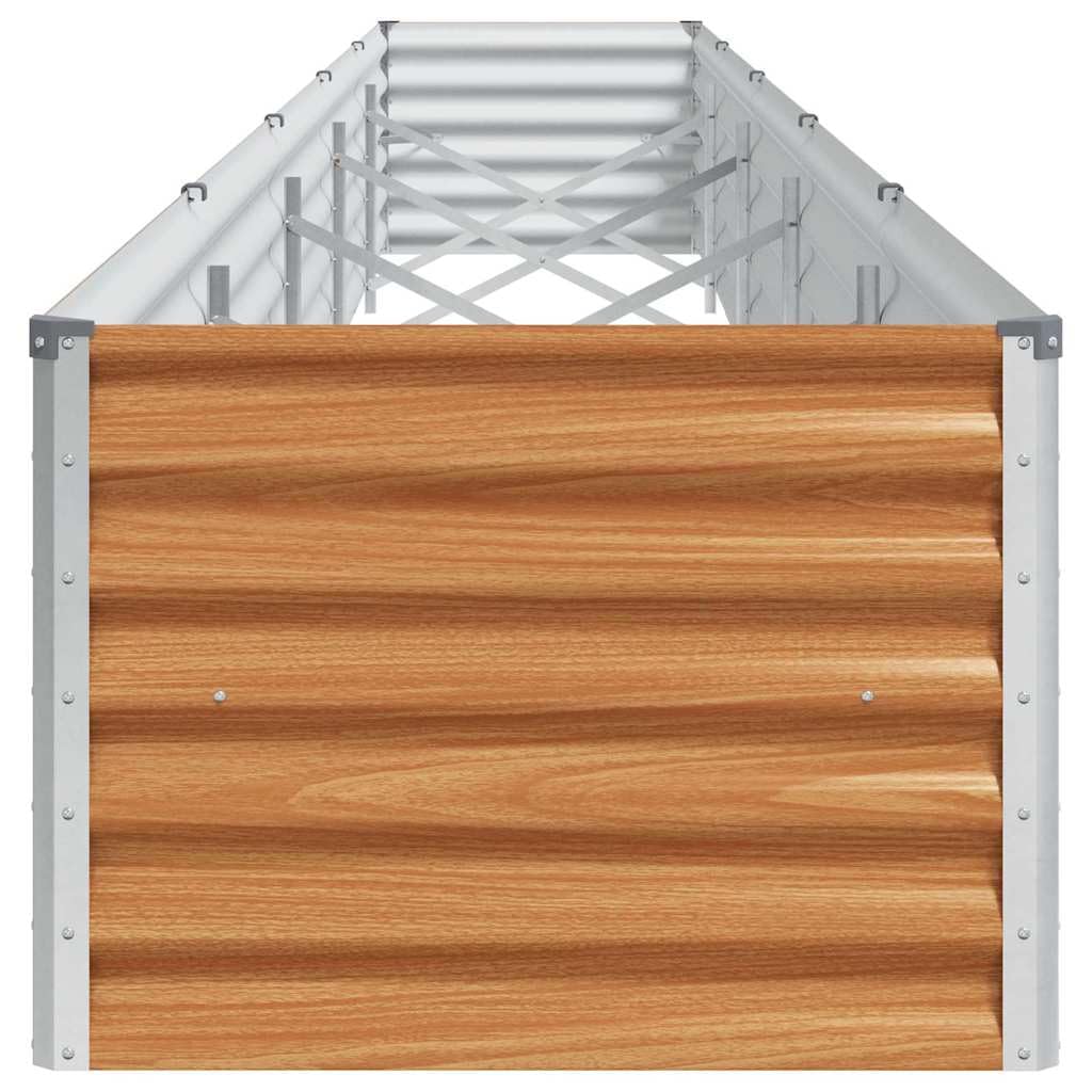 Jardinière surélevée marron clair 485 x 50 x 36 cm en acier galvanisé