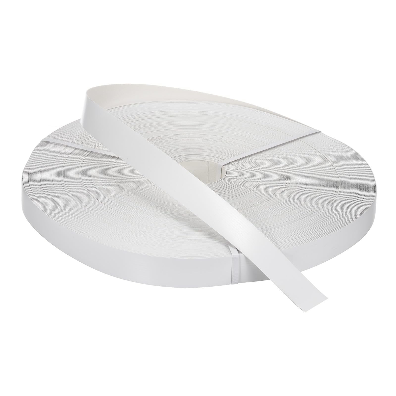 sourcing map White Edge Banding 152 m x 45 mm Veneer Tape Pre-glued Flexible Plywood Edge Banding with Hot Melt Adhesive for Furniture Restoration(500ft x 1-3/4")