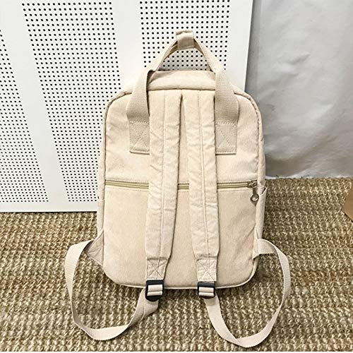 Mochila escolar cómoda de pana para aliviar la carga de libros 5