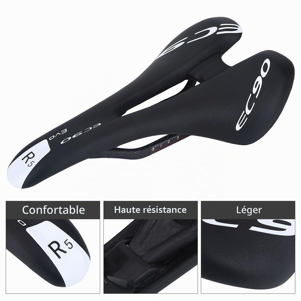 Selle de Vélo, Siège de Vélo en Fibre de Carbone Ultra-Léger pour l'Équipement de Vélo de Vélo de Vélo de Route de Vélo de Montagne