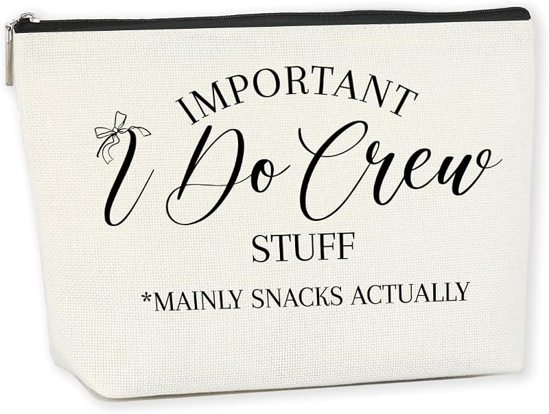 Necessaire WFDN para cosméticos com estampa de letras, Important I Do Crew