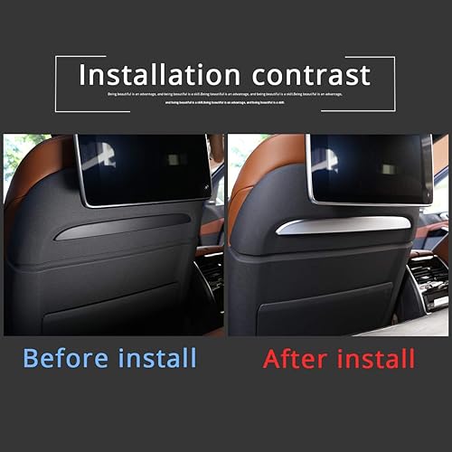 Miniatura 10 de CHEYA Tiras de decoración de respaldo de asiento delantero ABS para BMW X5 G05 X7 G07 2019 (estilo de fibra de carbono)