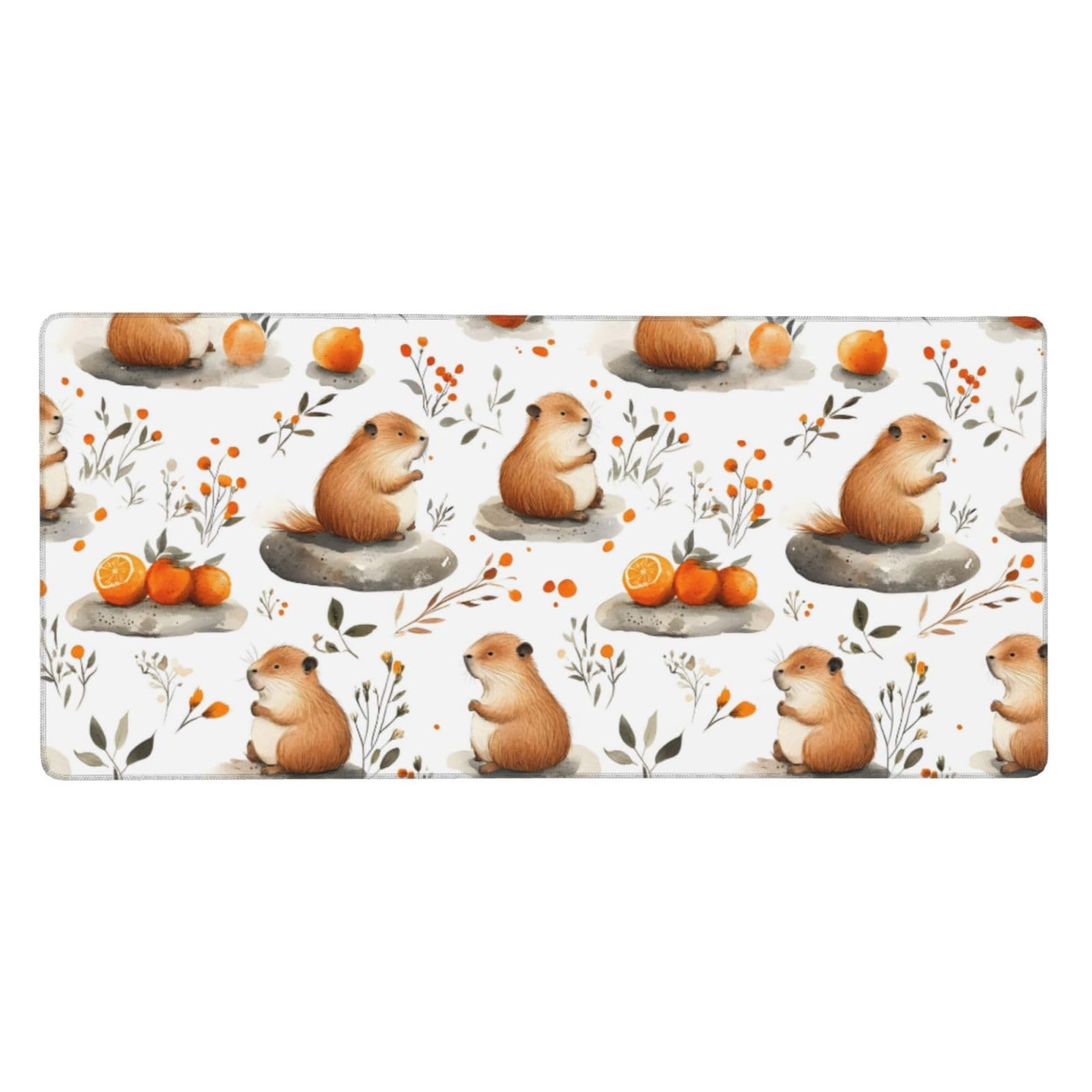 Tapis de bureau cochon d'inde orange pour optimiser votre espace informatique - 8