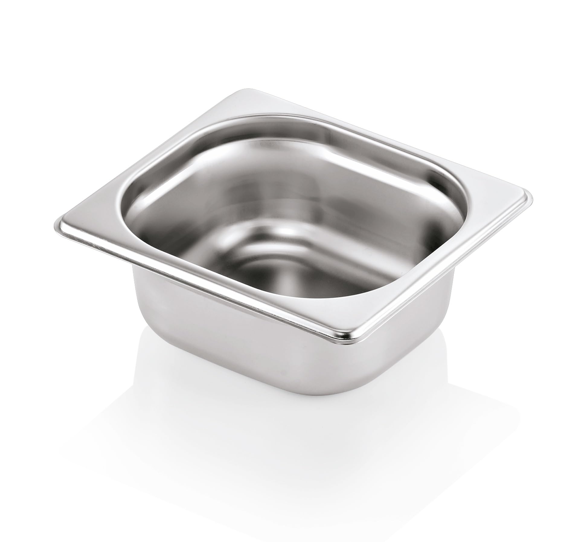 Morleos GN 1/6 65 mm - 1 L Gastronormbehälter aus rostfreiem Edelstahl 176 x 162 mm | stapelbar & rostfreier GN Behälter | Gastronomie-, Event- & Catering Zubehör aus robusten 0,7 mm Stahl