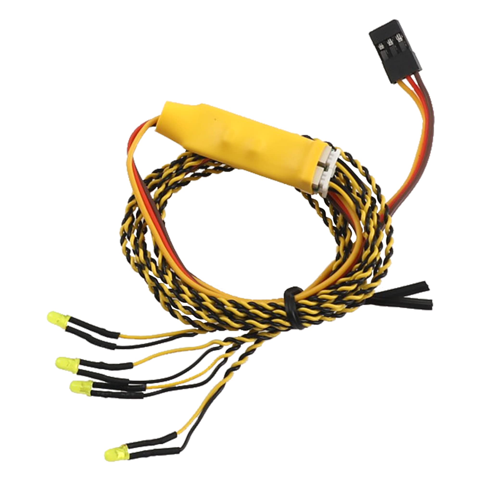 Share Goo4PCS 3mm Universal RC Car Turn Signal Light Linkage Steering Lights Set Compatible with Traxxas HPI HSP Redcat Arrma RC4WD Axial 1/10 RC Car Truck Crawler Drift Car