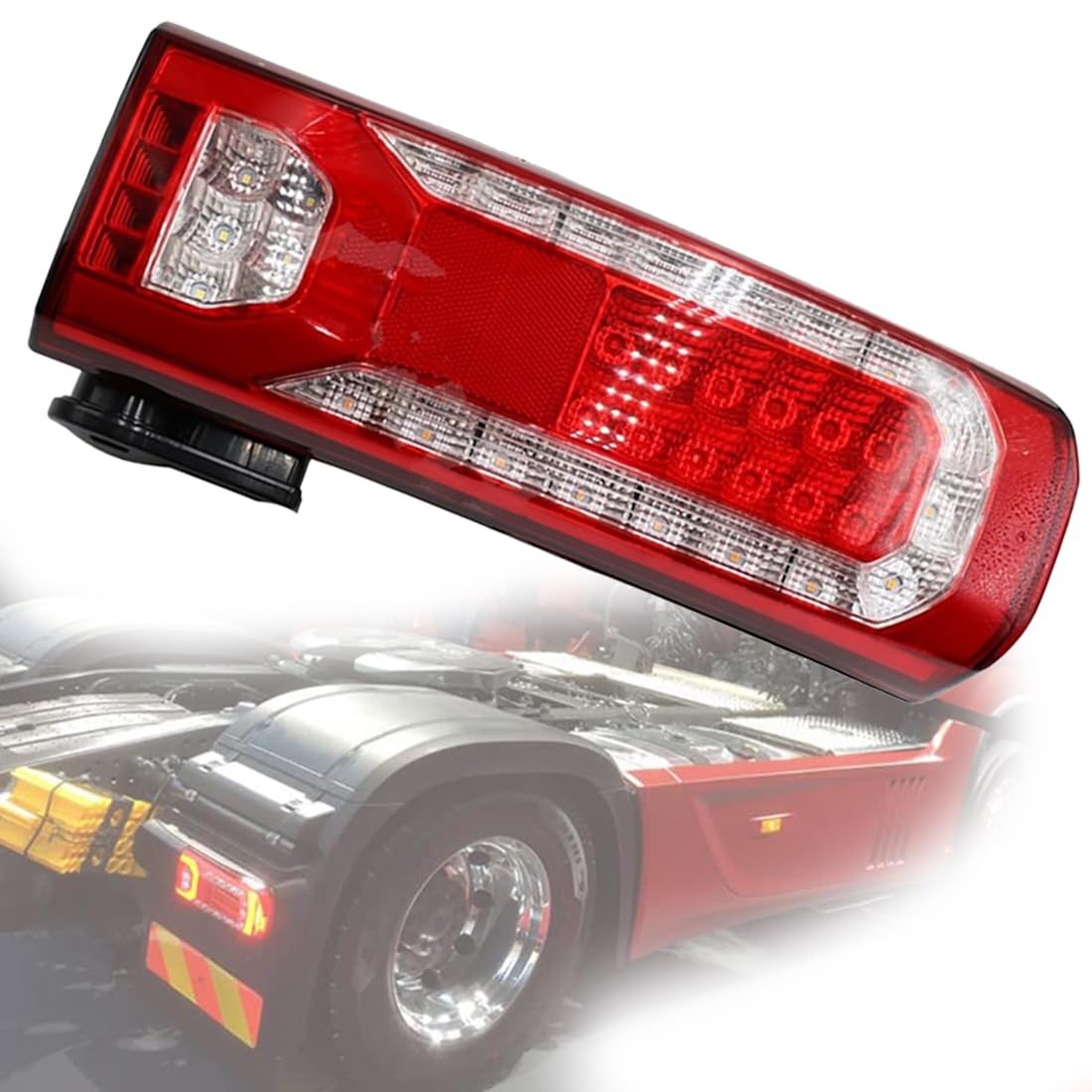 Camion Fanale Posteriore per Actros MP4 MP5 24V Sinistro Destro Lampada Fanalino Luce Posteriore Sostituzione, con cicalino Luce Targa,Right-Ⅲ