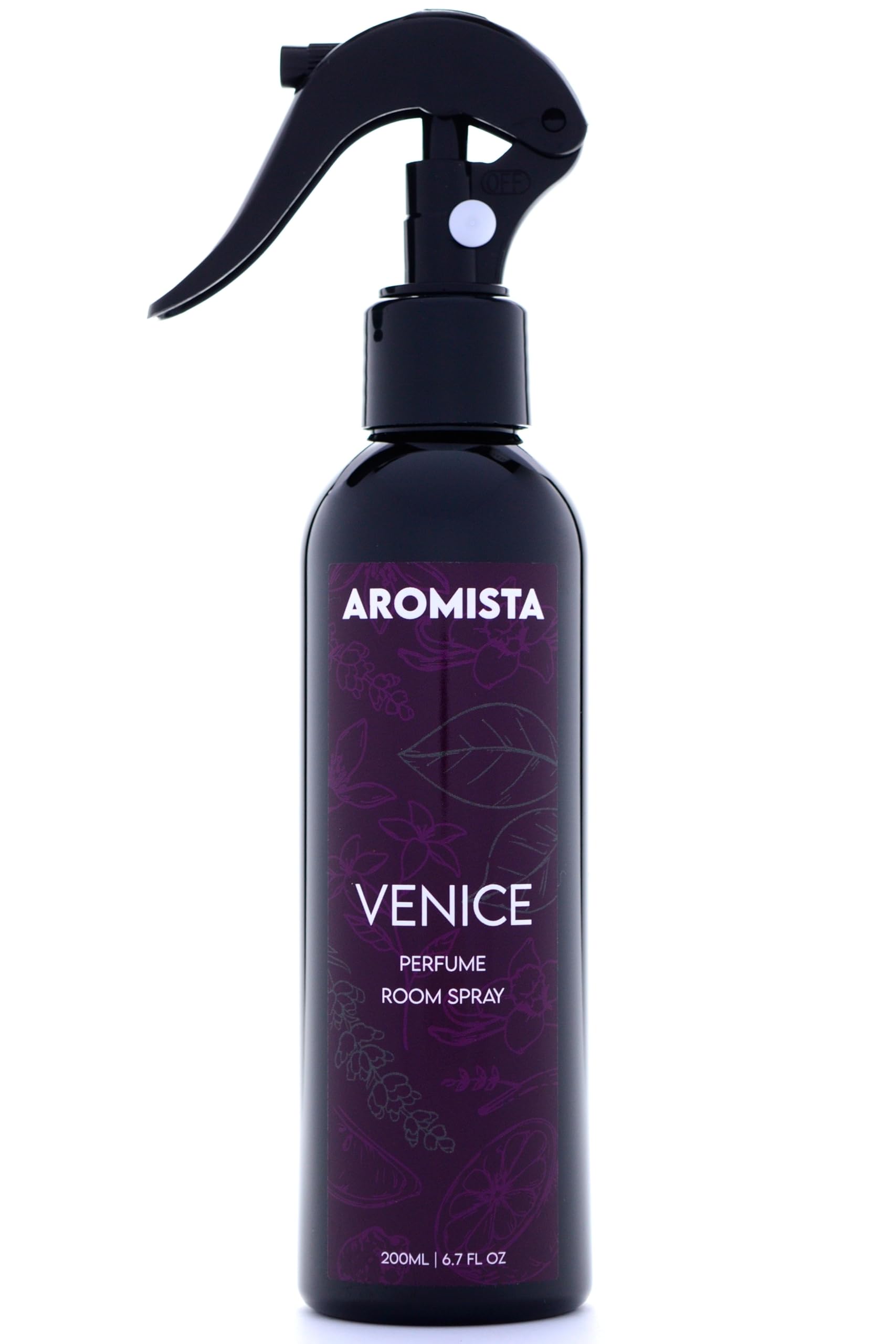 AROMISTA Venice Vanilla Jasmine Tangerine Room Spray 6.7 Fl Oz Car Air Freshener Perfume Fabric and Linen Mist Luxury Fragrance Spray Home Scent