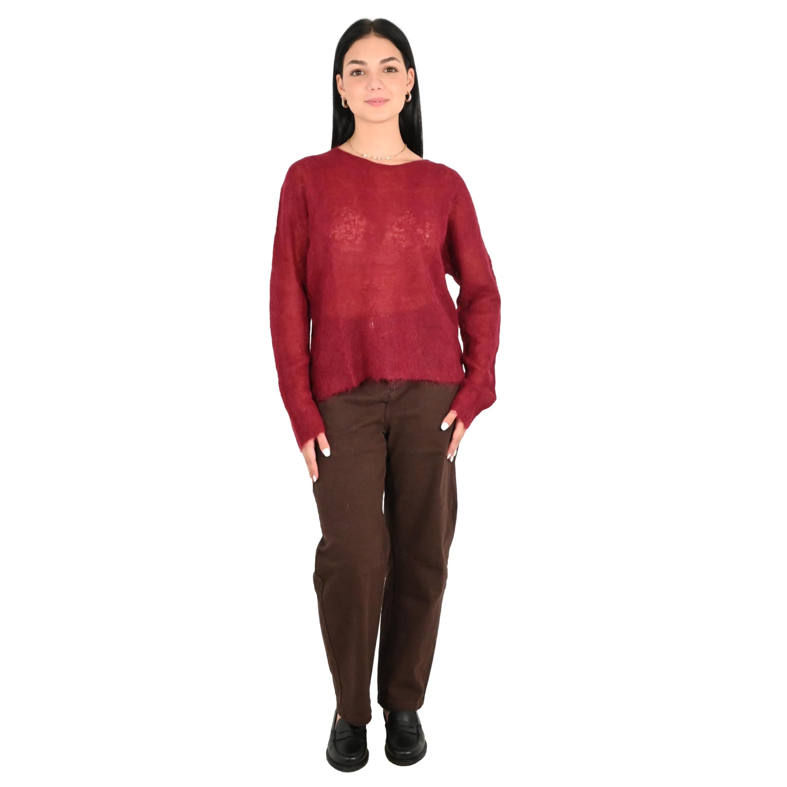 Kontatto maglia donna marsala 3M1768C
