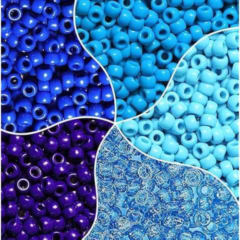 Mahitoi Pony Beads, 1000 Pieces, Ocean Mix, 6x9mm Cover