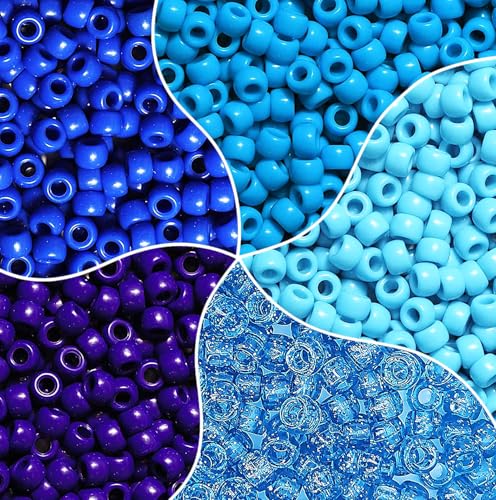 Mahitoi Pony Beads 1000 Pieces Ocean Mix 6x9mm