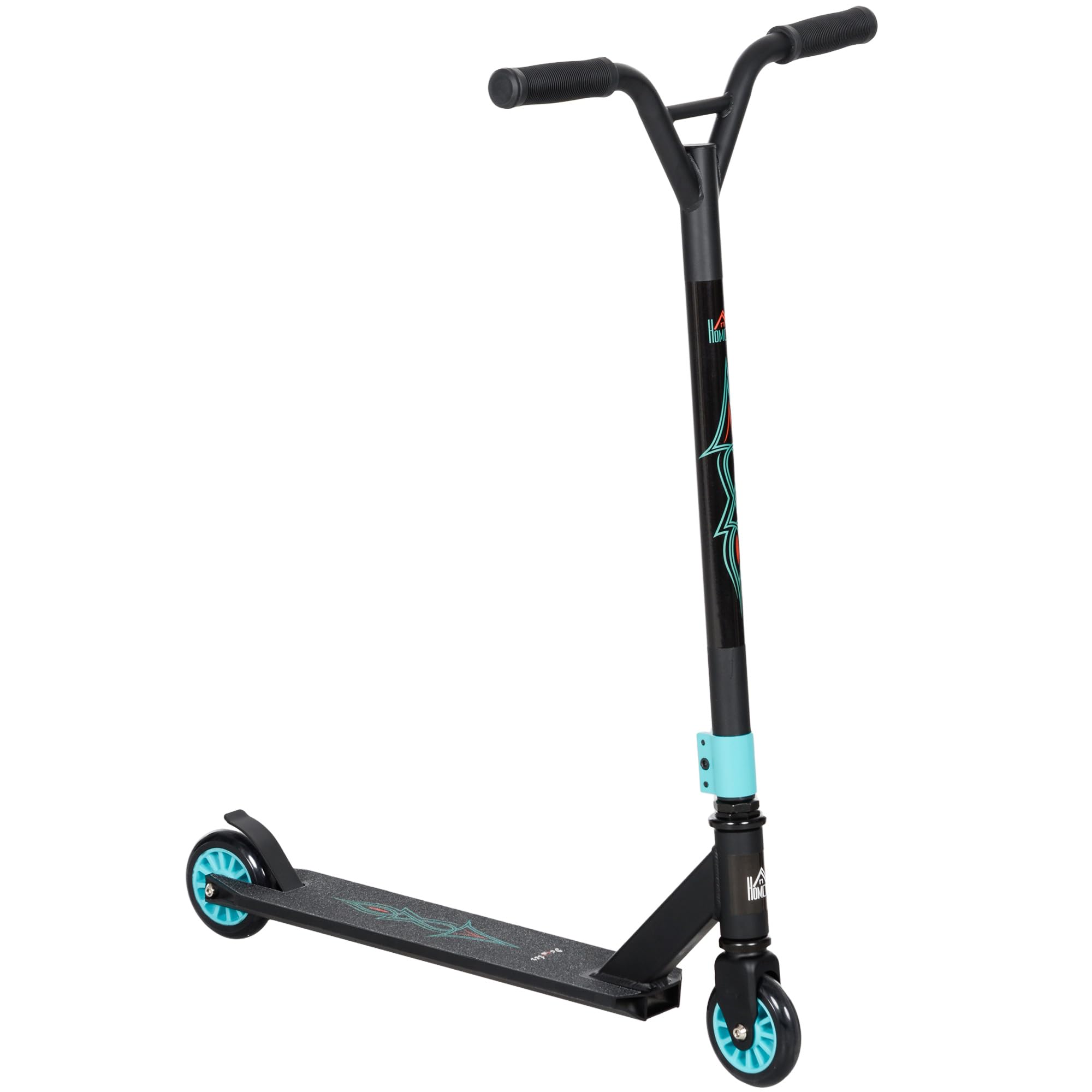 HOMCOM Patinete de acrobacias con rodamientos ABEC 9, con ruedas de piel sintética de 100 mm, para niños a partir de 14 años