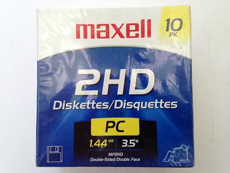 Maxell 3.5 HD 1.44MB Pre-Formatted MF2HD 10-Pack