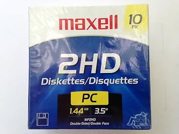 Maxell 3.5 HD 1.44MB مهيأ مسبقًا MF2HD 10-Pack