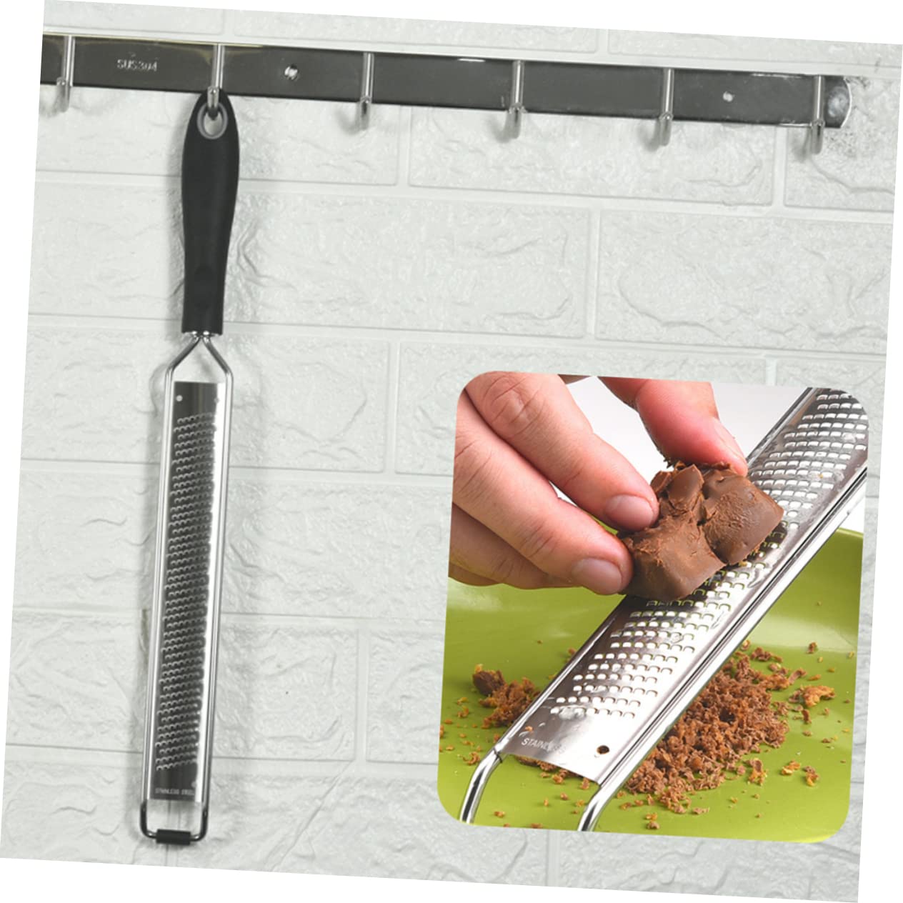 Ciieeo Stainless Steel Cheese Slicer Multifunctional Grater for Kitchen Easy to Clean for Cheese Butter Lemon Salad Pasta Pizza