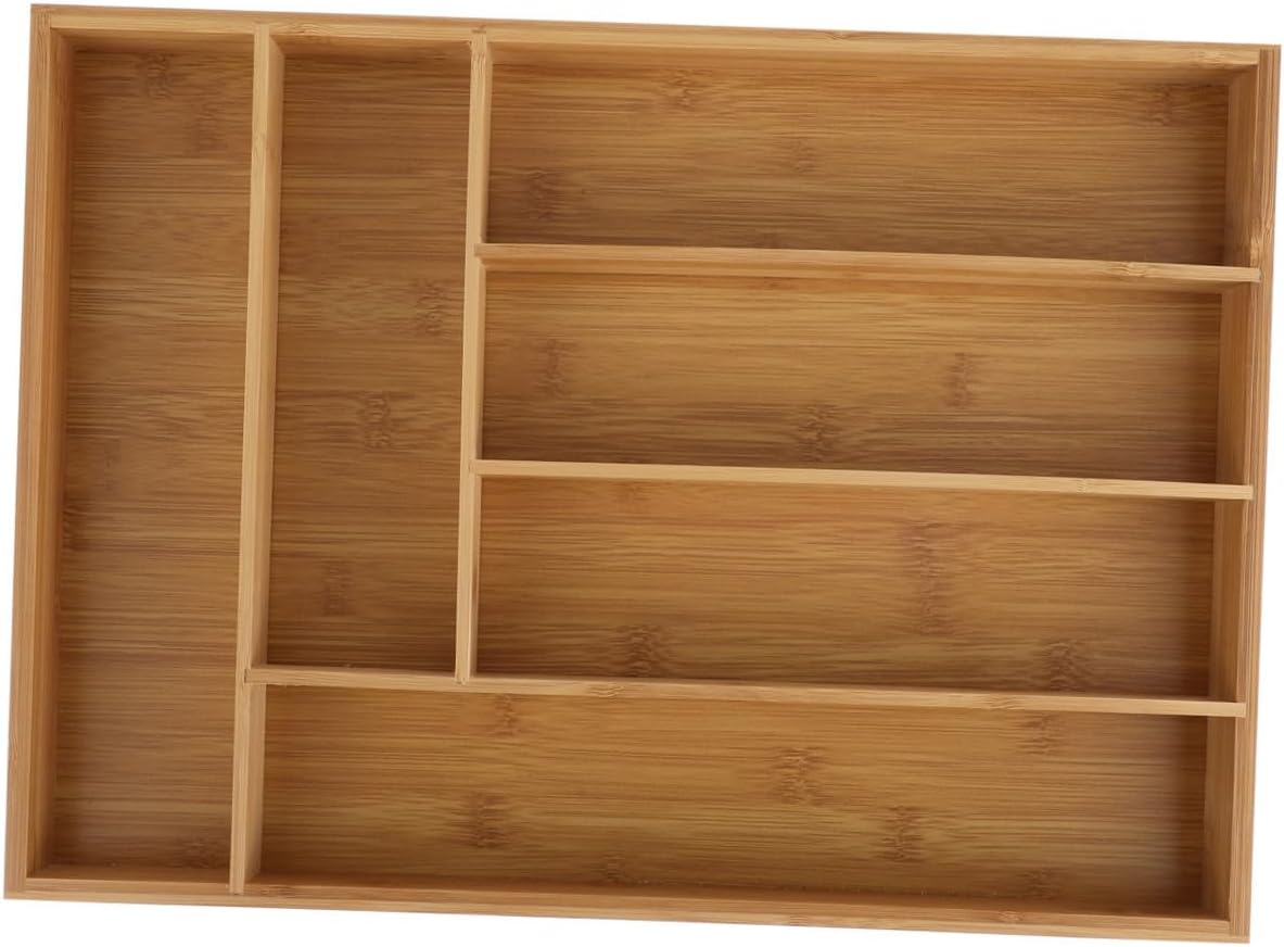 Creative Compartmentalized Storage Organizer Box with Sections Eco-friendly Cutlery Tray for Kitchen Cosmetics Stationery Multifunctional Organizer for Home and Office Use