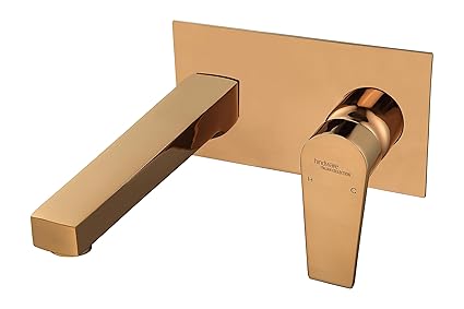 Hindware Italian Collection F360017RGD Element Exposed Part Kit of Single Lever Basin Mixer Wall Mounted (suitable for F850093),Brass With Rose Gold PVD Finish